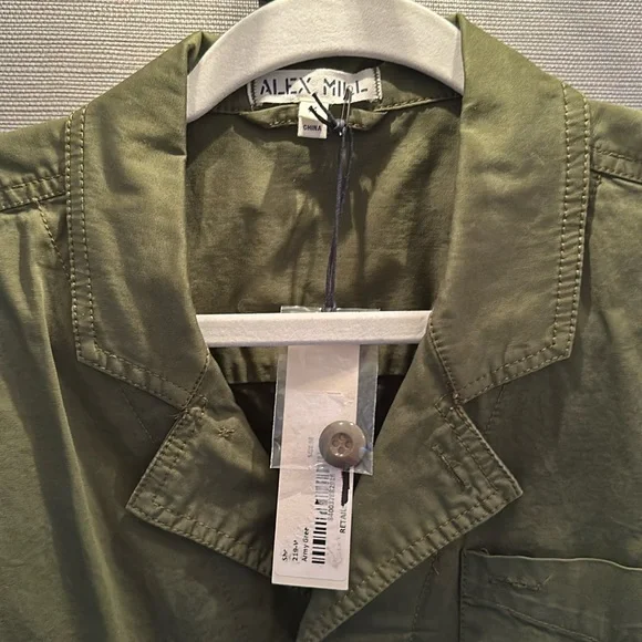 Alex Mill Olive Green Short Sleeve Jumpsuit - Picture 2 of 9